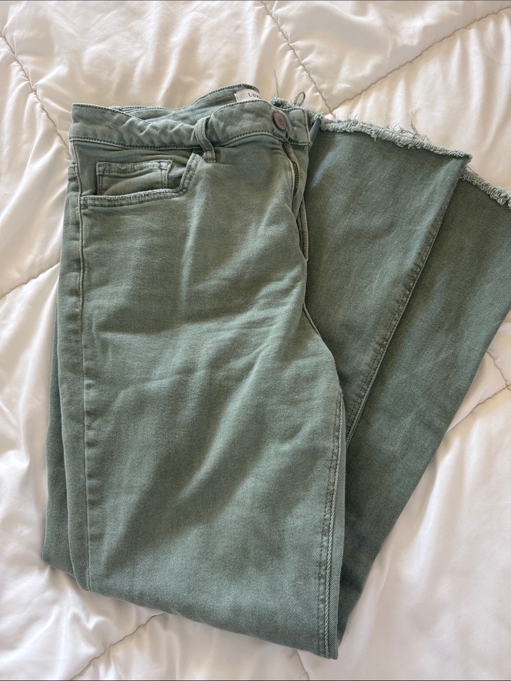 Mid-Rise Olive Green Women’s Bootcut Jeans